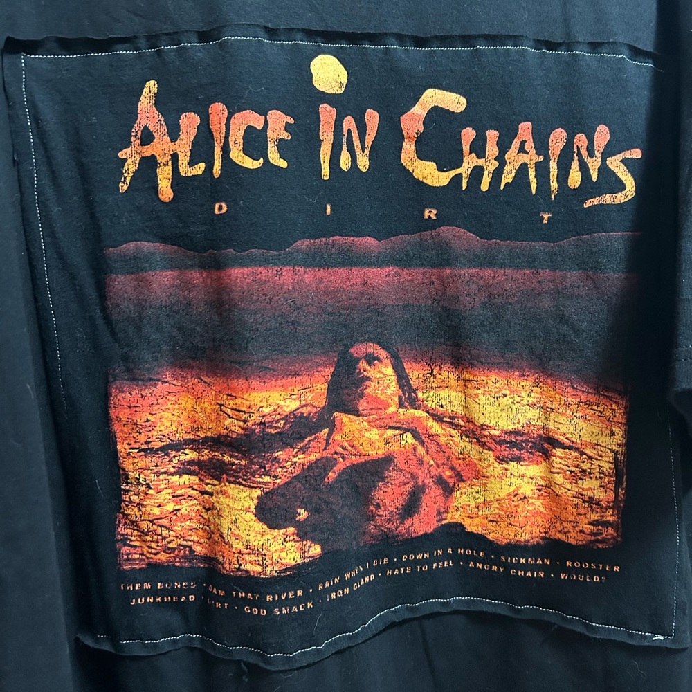 ALICE IN CHAINS DIRT handmade band custom oversized TEE SHIRT DRESS - Picture 4 of 5
